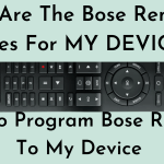 Bose remote codes and programming