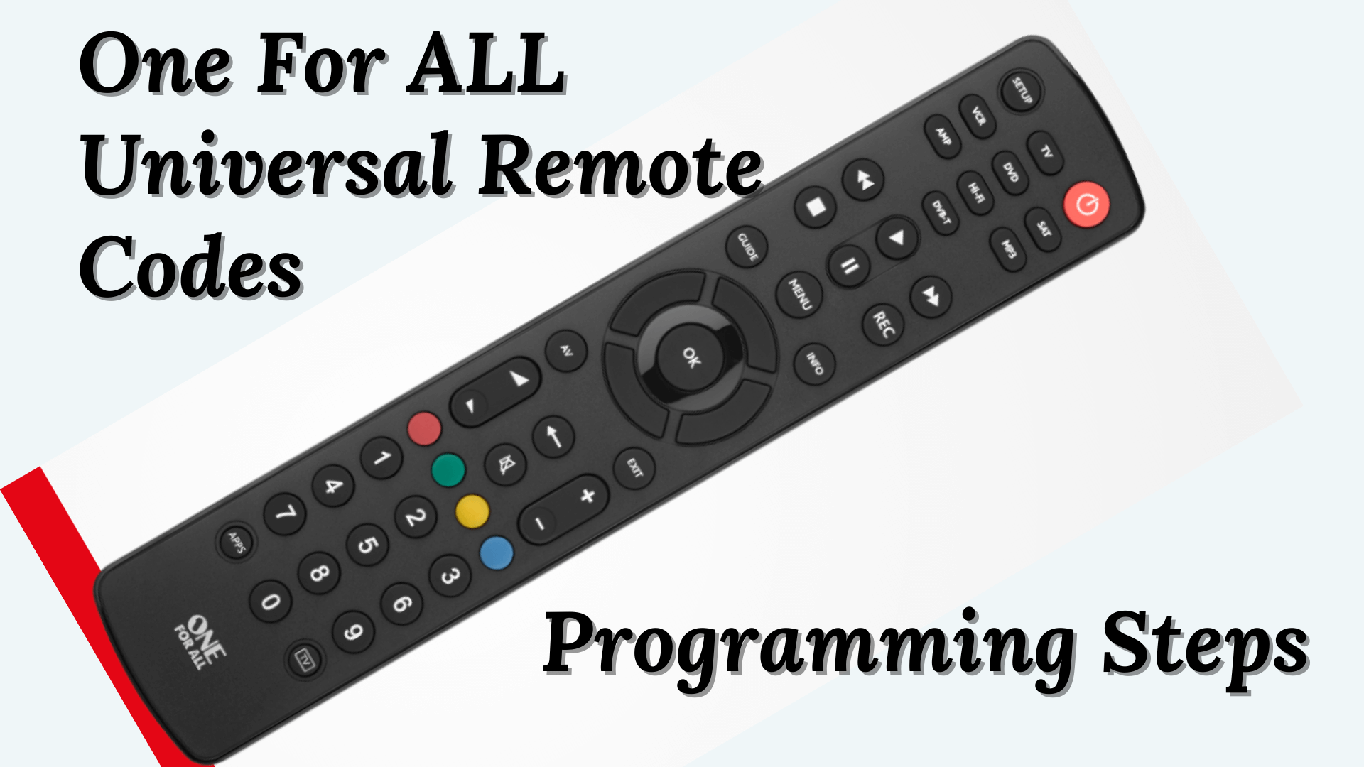 One For ALL Universal Remote Codes & Instructions Remotes Replacement