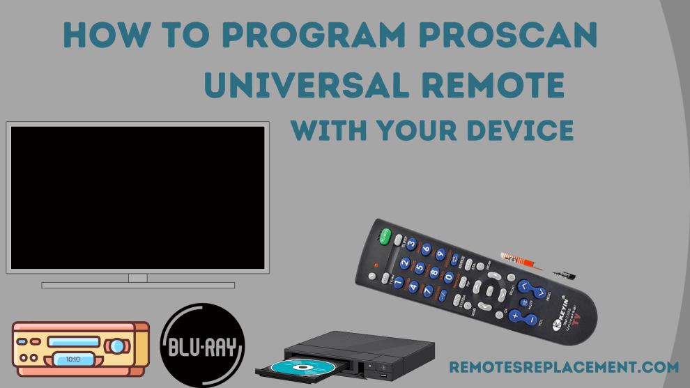 Proscan devices universal remote code setup