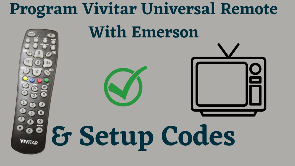 Emerson Vivitar universal remote program