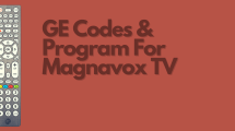 Magnavox TV GE Codes