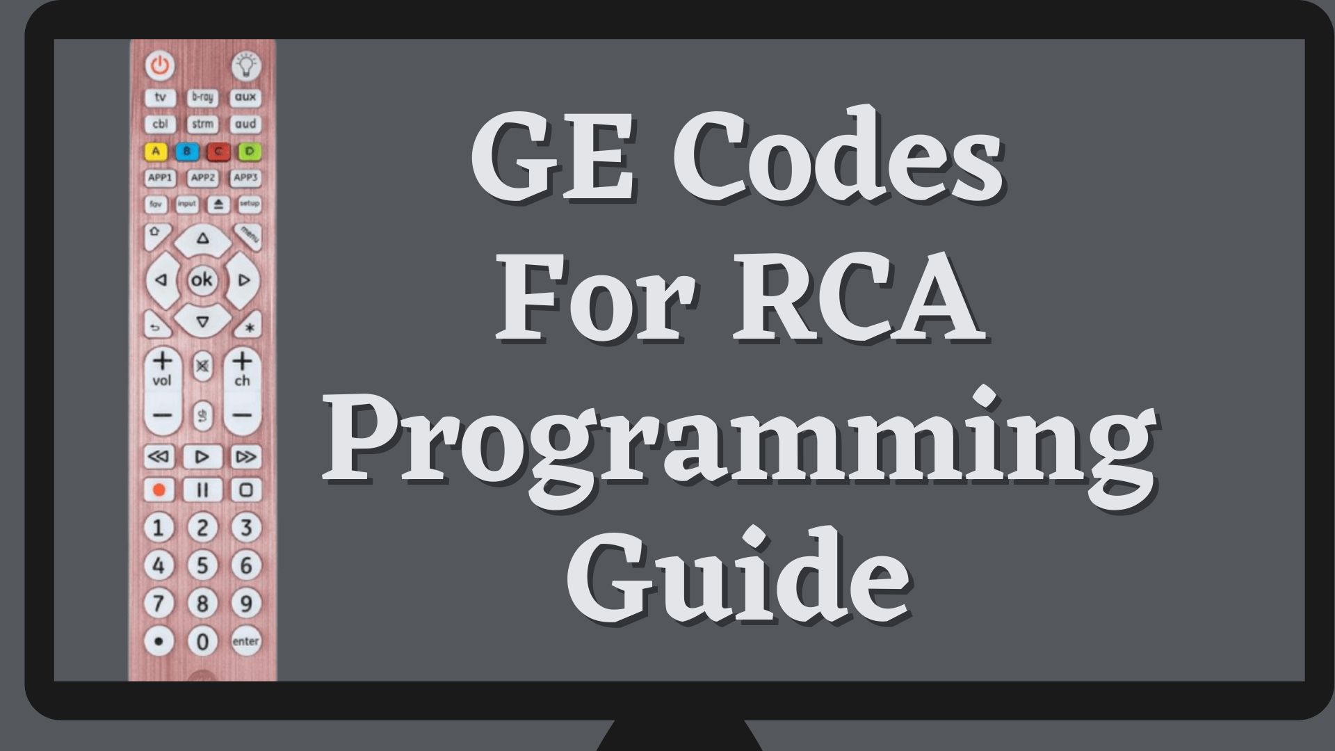 RCA Codes For GE Remote
