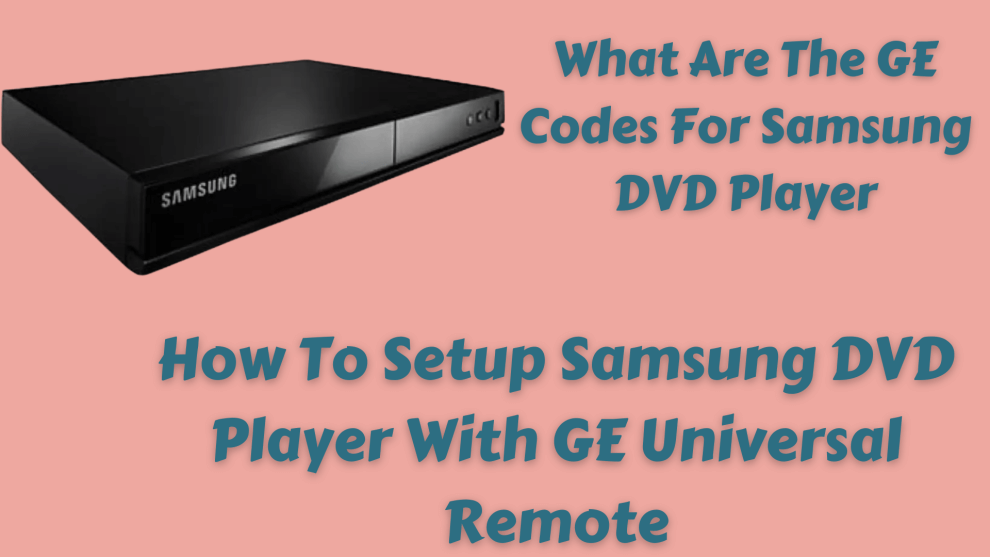 Samsung DVD Player Ge Program