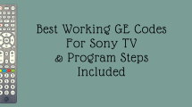 Sony tv ge codes and guide
