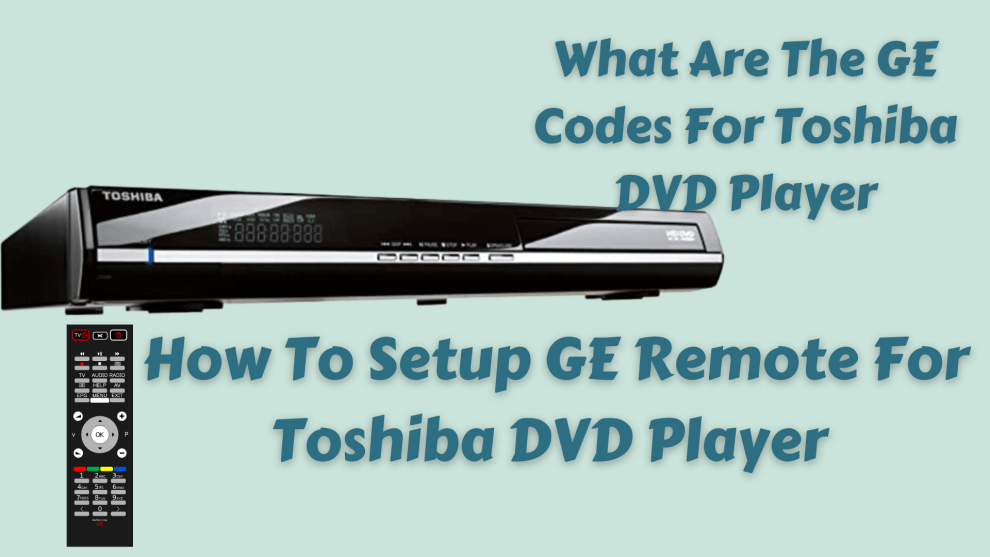 Toshiba DVD Player Program with ge